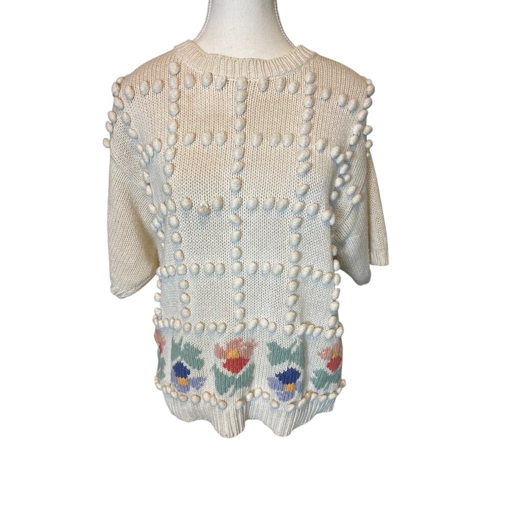 RUSS Studio | Vintage Pom Pom Floral Sweater | Small